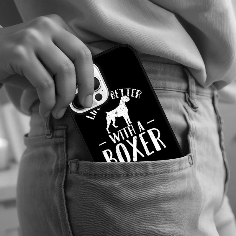 Cute Boxer Dog Phone Case For IPhone 18 17 Air 15 16e 14 13 Pro Max Coque 12 11 Pro Max PLUS cover