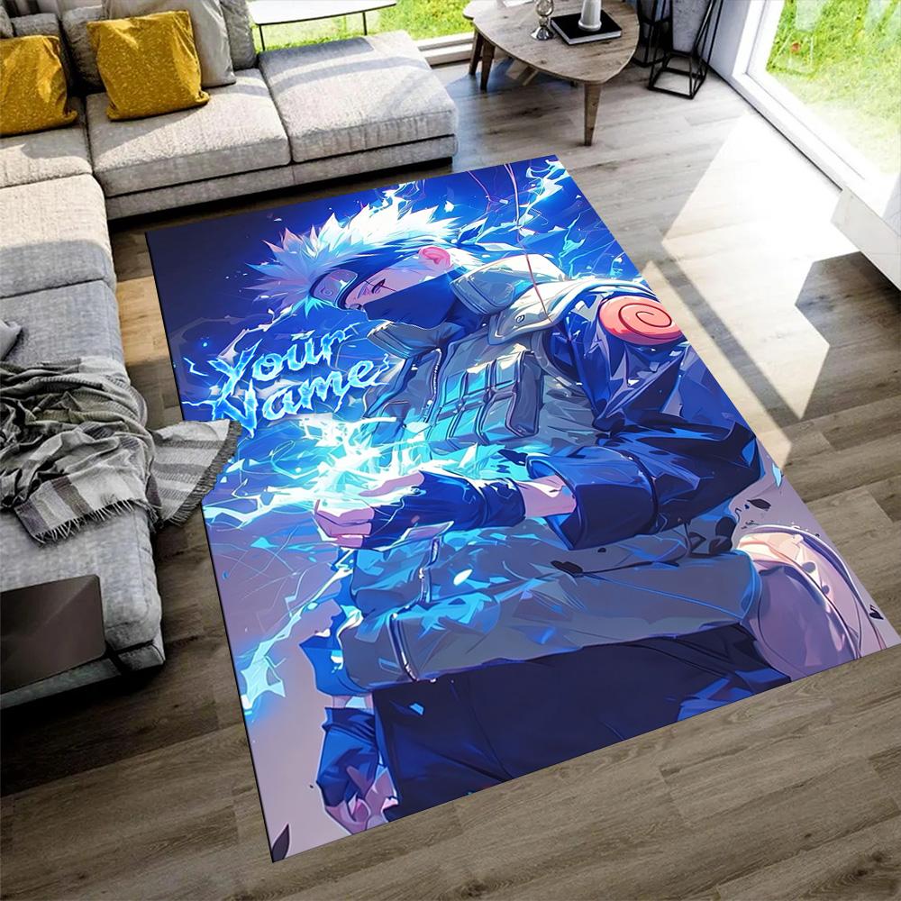 Naruto Character Customizable Name Area Rug Perfect for Living Rooms Kitchen Outdoor Game Room Anti-slip Rug Decorate Offices