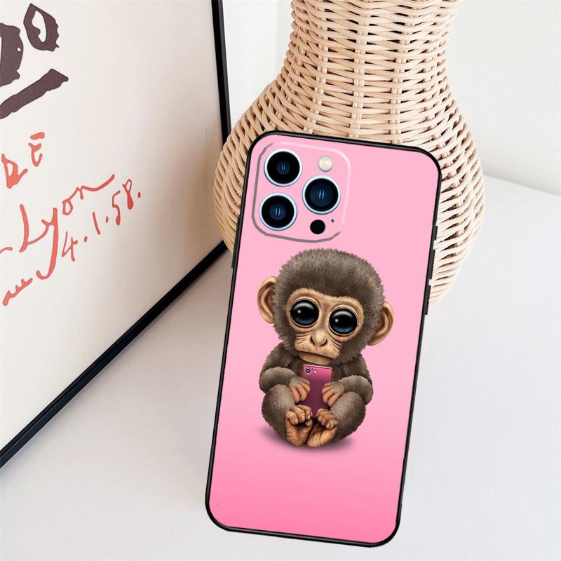 Чехол для телефона с обезьяной, гориллой, обезьяной, ребенком для iPhone 16 Pro Max 15 14 13 11 12 17 Pro Max mini 15 16 Plus 16e 17 Air Cover