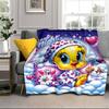 Yellow Bird Nightly Dreams Greeting Blanket Flannel Blanket for bed, sofa, Camping, Hiking, Picnic Essentials, gift for family Fan gifts