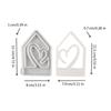 Hollow House Candle Holder Molds with Round Base Molds for Making Tealight Holder Table Decorations Candle Holder