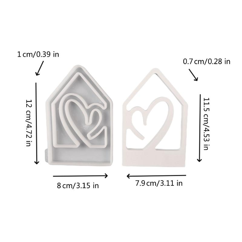 Hollow House Candle Holder Molds with Round Base Molds for Making Tealight Holder Table Decorations Candle Holder