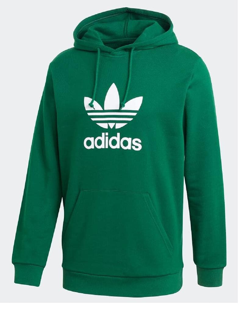 Adidas Originals TREFOIL French Terry Fleece Size O Dark Green HOODIE, Sweatshirt, (177-183cm), FTR07,
