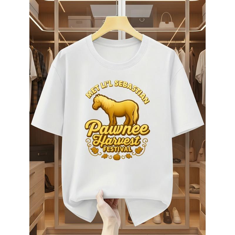 Мужские футболки Met Li'L Sebastian Пауни Фестиваль урожая Футболка с круглым вырезом Удобная повседневная футболка с коротким рукавом для лета
