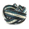 [N9215] - Designer Bracelet 'Katmandou' Blue Black Silver