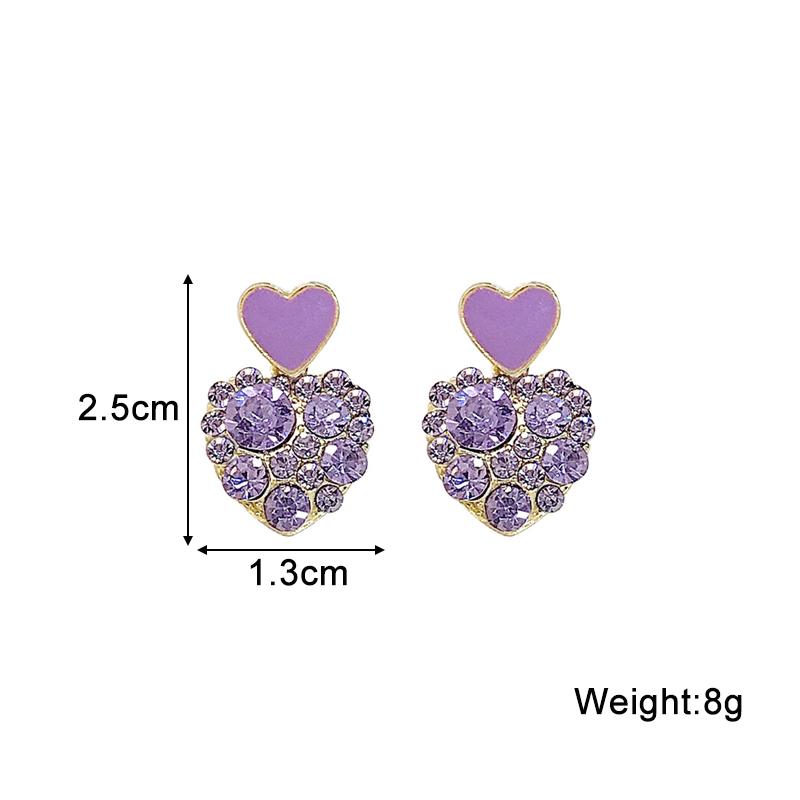 Purple Women Dangle Earrings Small Round Unusual Earrings Flower Butterfly Hanging earrings pendientes