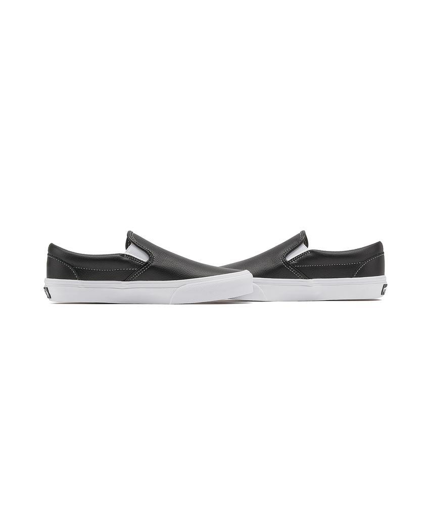 Классические слипоны Vans - (Натуральная кожа) черный:True White / Vn000Ct5Bpb1