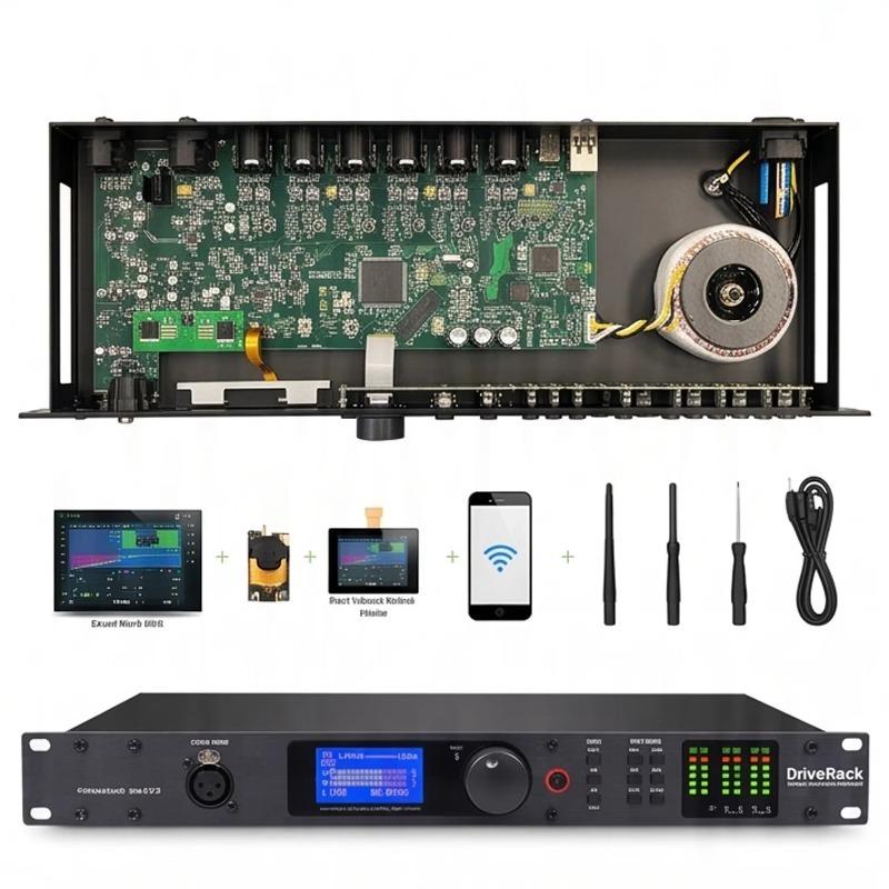 Paulkitson PA2 DSP Audio Processor 2 Input 6 Output Speaker Management System PC Control EQ Crossover for Stage Wedding Concert
