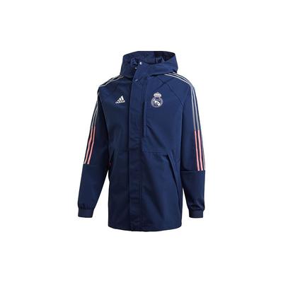 Дорожная куртка Real Madrid с капюшоном, мужская верхняя одежда, темно-синяя FR3878