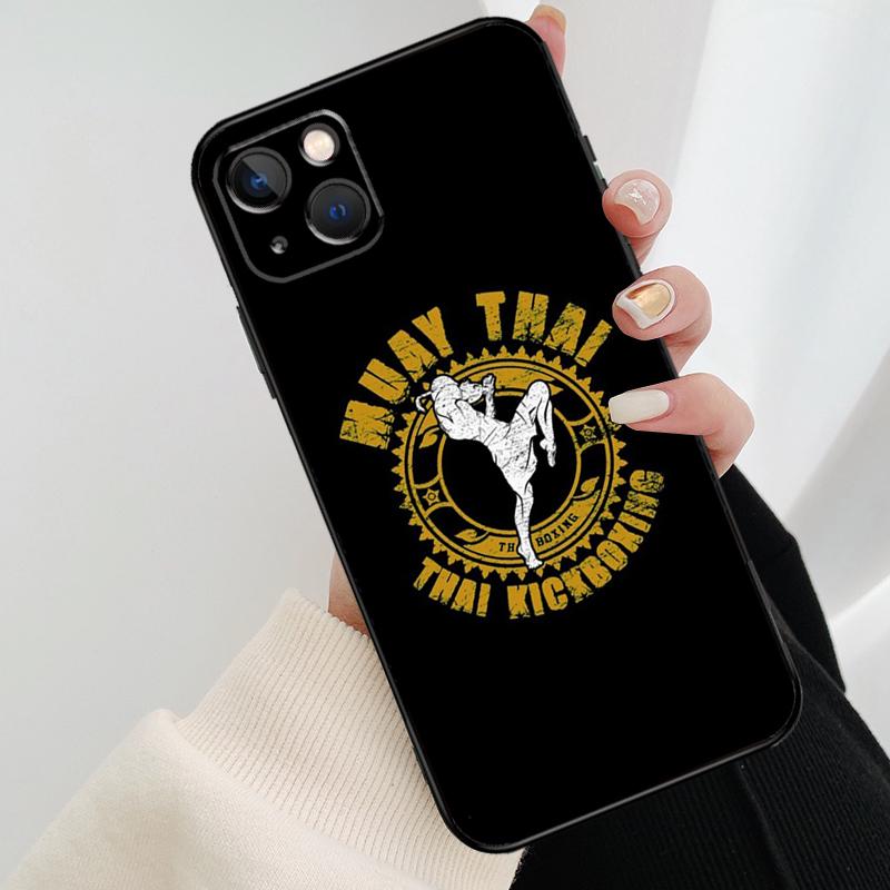 Чехол для телефона Бокс Муай Тай Бой Для iPhone 13 12 11 14 15 16 Pro Max Mini X XS Max XR Plus Чехол Задняя крышка
