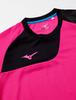 Mizuno Training Wear Short Pink 32MAA120 T-Shirt, Sleeve, Moisture-Wicking, Quick-Drying, Glow, XS,