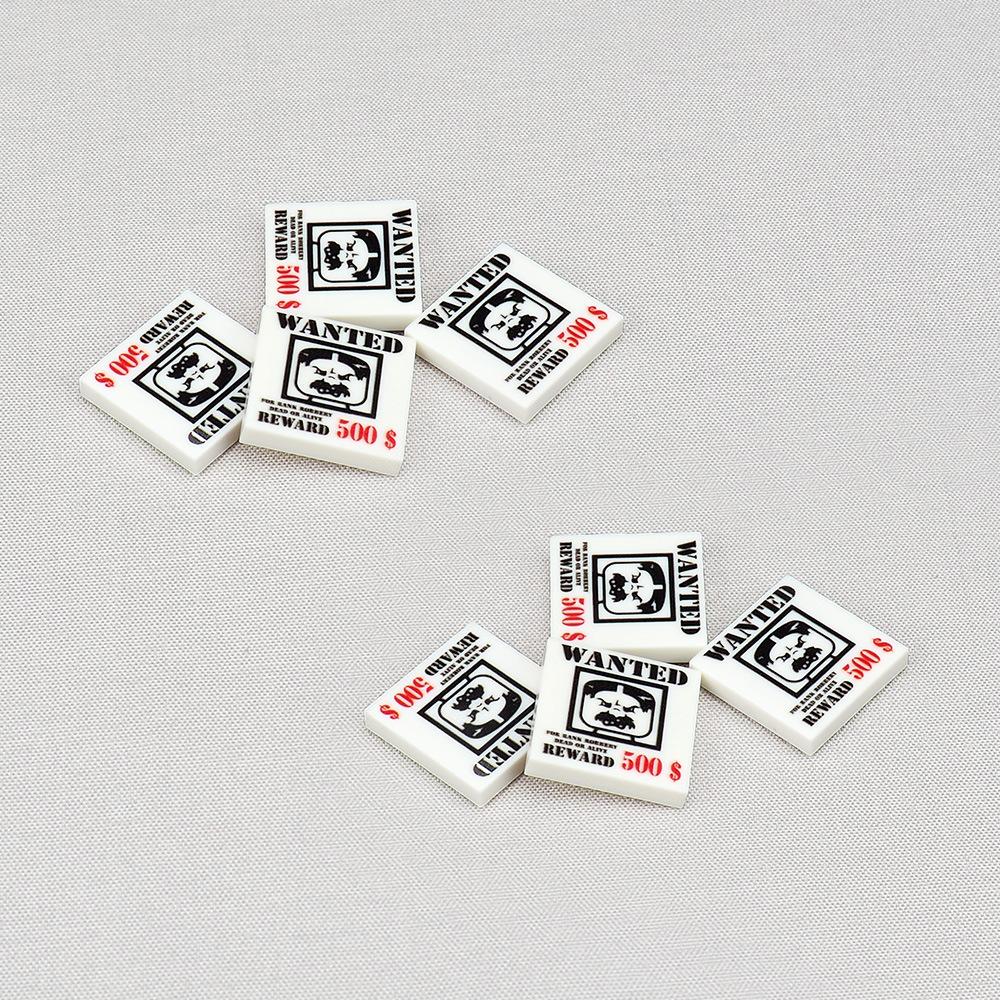 MOC 10 ШТ. 3068 Печатный плакат «Разыскивается» Аватар Строительные блоки Узорная настенная декорация Совместимые аксессуары Игрушка Подарки для детей