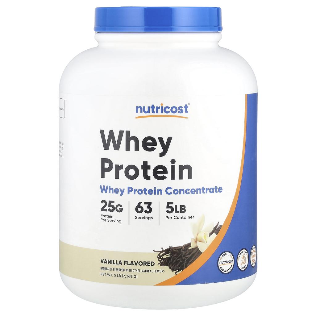 Nutricost Whey Protein Concentrate, Vanilla, 5 Lbs (2,268 G)