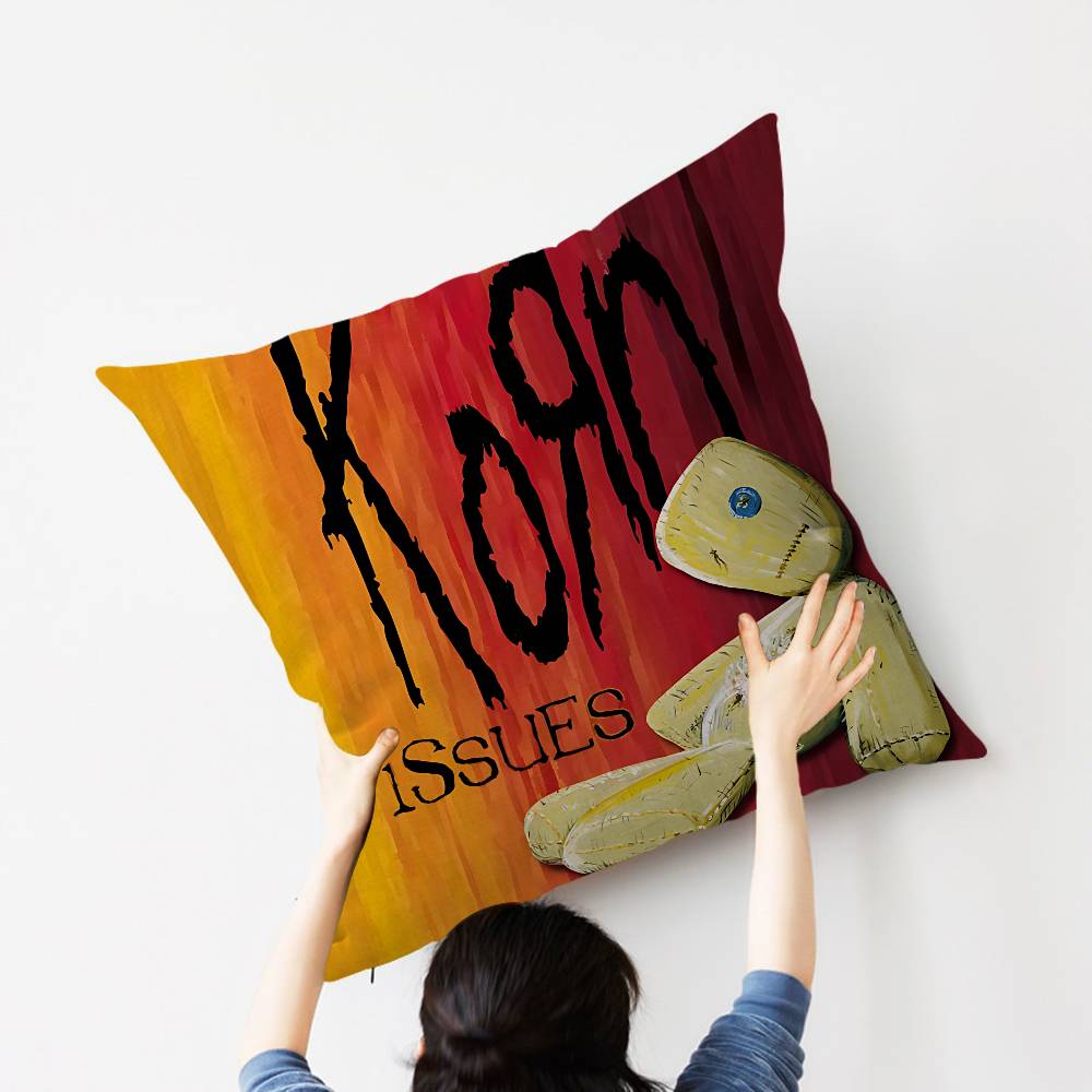 K-Korn Rock Band Personalized Pillow Dust Cover Bedroom Kids Party Decoration Pillowcase Birthday Children Gift