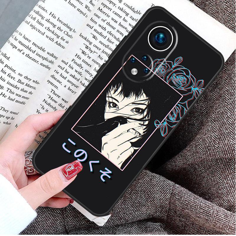 Эстетичный чехол в стиле японского аниме для Honor Magic 8 6 7 Lite Honor 400 200 Pro 50 70 90 X8c X8b X9a X9c X9b X9d Win Cover