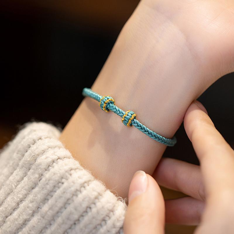 Сплетенные вручную регулируемые по размеру браслеты из красной нити для взрослых и детей, винтажные браслеты на удачу из веревки, подарок