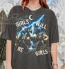 Vintage Witch 90s Graphic Comfort Colors® Tshirt, Grunge Retro Girls Will Be Girls Faded Tee, Gothic Y2k Streetwear, Spooky Magic Gift