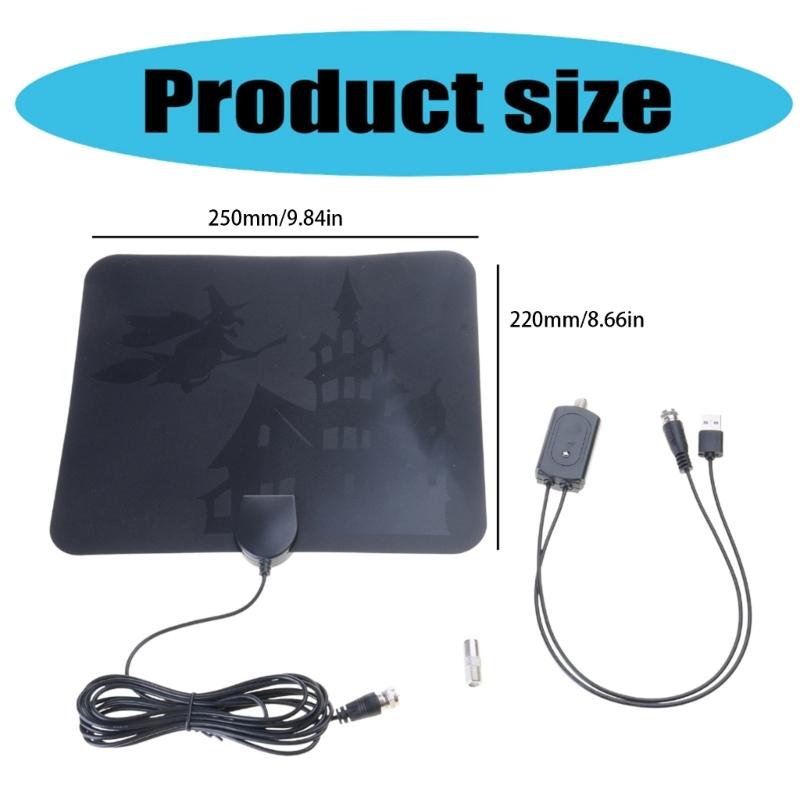 4K 1080P Высококачественная HD ТВ DTV Приставка Цифровая ТВ Антенна 120 Миль Усилитель Активная Комнатная Антенна Плоский Дизайн TNT Антенна Замена