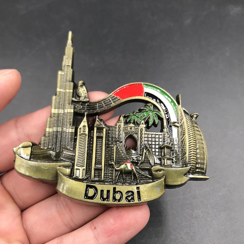 Дубай ОАЭ Бельгия Вена холодильник паста металл магнитный 3d пейзаж паста магниты на холодильник коллекция подарки украшение дома