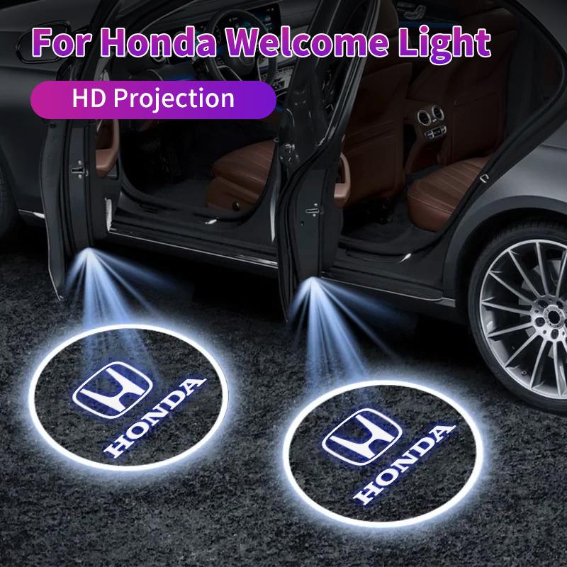 Car Door Welcome Light Luxury LED Welcome Lamps Interior Accessories For Honda Civic Accord CRV Fit Jazz Transalp CBR cb500x
