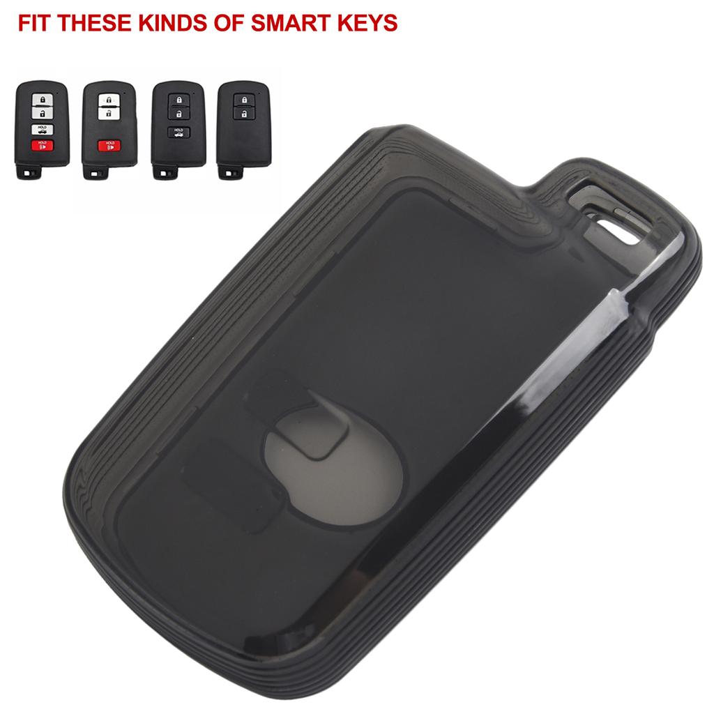 Car Key Fob Cover Case Holder Protector For Toyota For Corolla Car Key Fob Case Cover Black Transparent