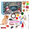 Funny Christmas Cat Advent Calendar 2024 Pet Toys Holiday Decorations Christmas Kitten Interactive Play Toys Gifts