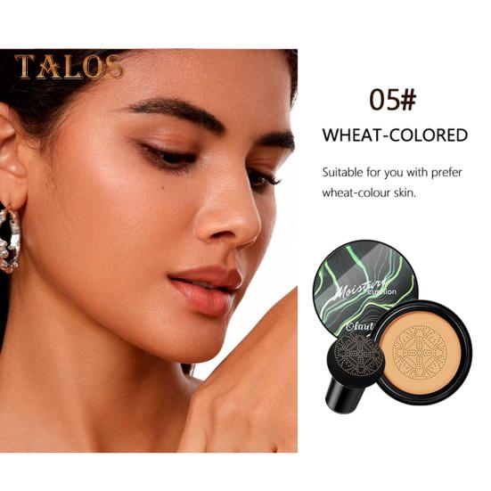 CC-крем с грибной пудрой-пуховкой, полноцветный корректирующий тональный крем, увлажняющий, стойкий, контролирующий жирность кожи, натуральный, легкий консилер