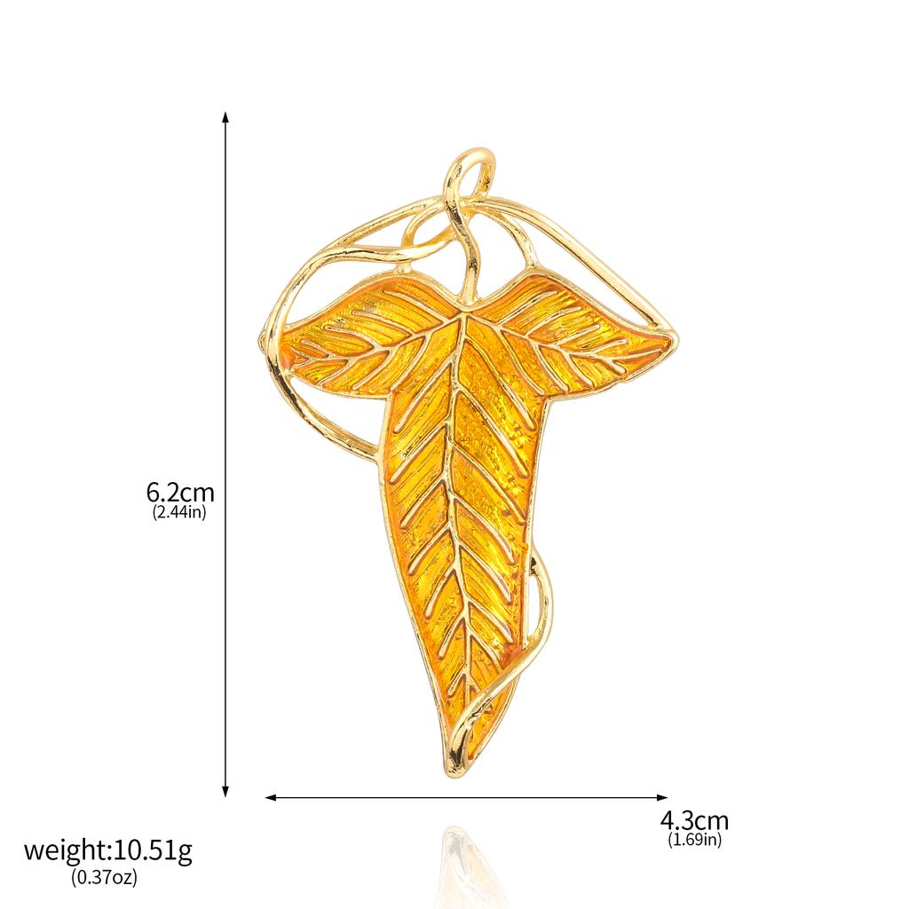 Властелин колец Зеленые листья Лориена Брошь-булавка Эльфийский король Толкин Галадриэль Леголас Арагорн Значок-булавка для женщин и мужчин Подарки