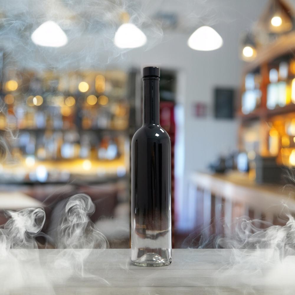 FUTURA 500ml OMBRE glass bottle black and colorless for Vodka Alcohol 0.5l