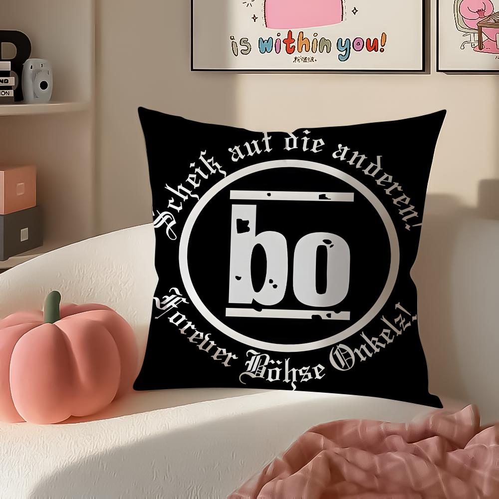 BBohse OOnkelz Cushion Cover Pillowcase Short Plush Invisible zipper Room Sofa Cushion Cover