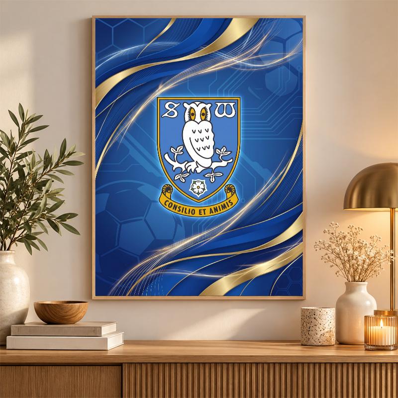 Sheffield Wednesday Football Diamond Painting Kit 5D Full Drill DIY Diamond Mosaic Wall Art Home Decor