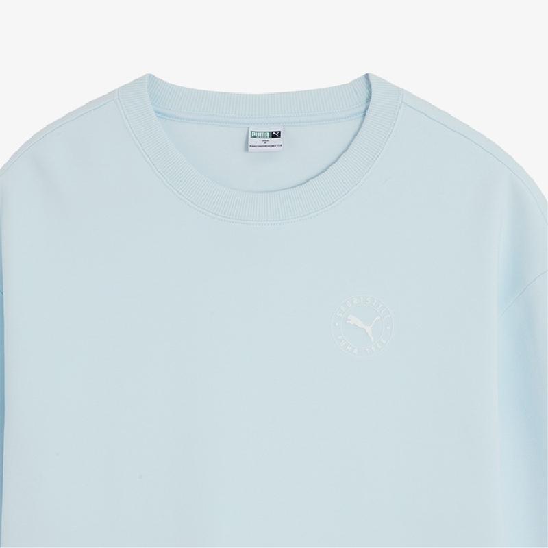 Puma Повседневный универсальный круглый вырез свитер свитшот женский свитшот синий 627882-23