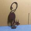Silhouette Art Cat Fence Decoration Rusty Series Halloween Ornaments Adorable Garden Statue