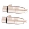 2Pcs 3 Pin XLR Female Jack To RCA Female O Microphone Mic Connector Adapter