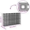 Gabion Raised Bed Set 3 pcs Silver 250 x 50 x 150 cm