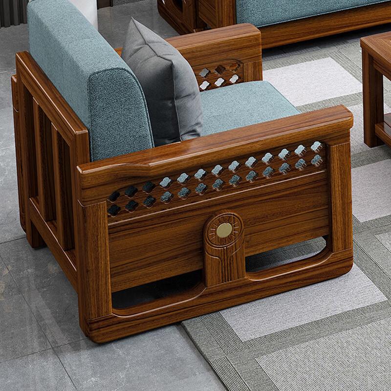 Miling New Chinese Style Solid Wood Sofa Set