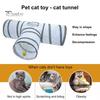 Cat Tunnel Toy S-Shaped T-shaped Y-shaped Straight Collapsible Interactive Pet Tunnel with Play Ball Easy Fold Carry Indoor Playhouse Maze for Cats