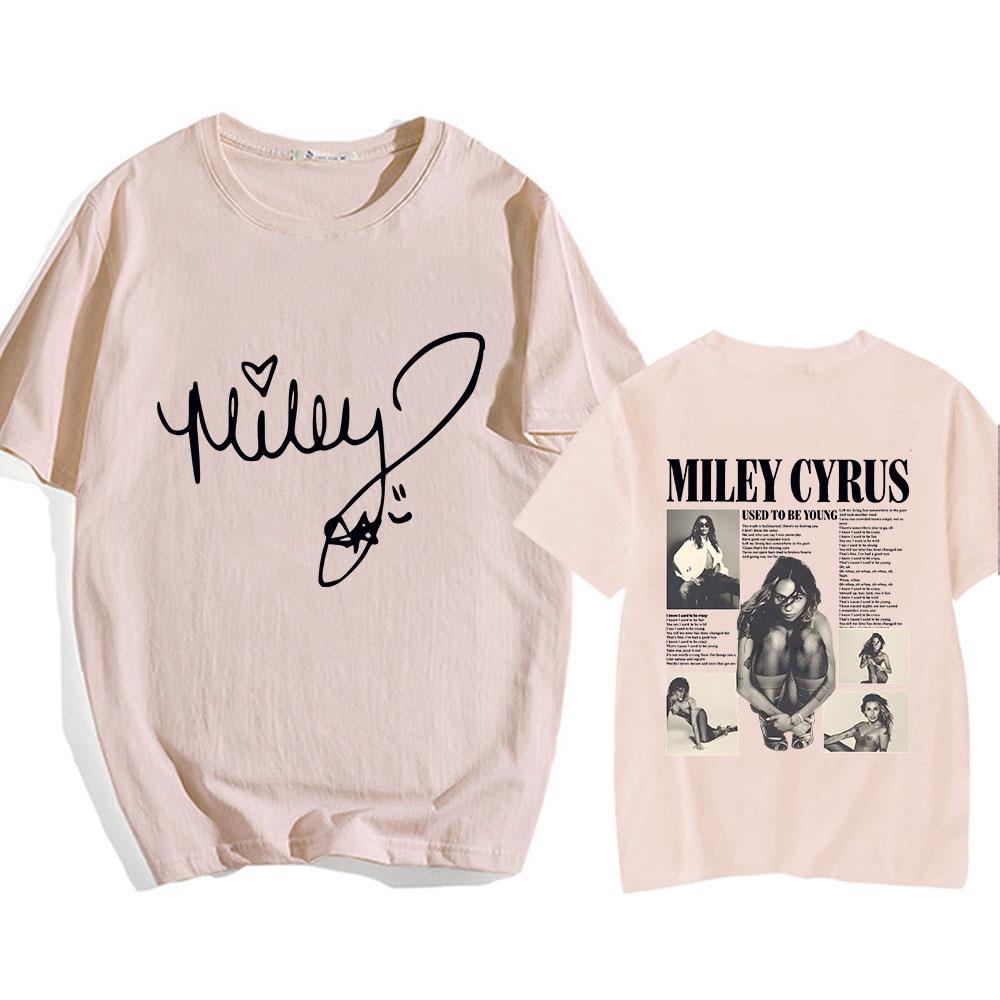 Singer Miley Cyrus Tshirt Cotton Graphic Printing Teeshirt Short Sleeve Summer Oneck Tshirts Casual Women Unisex Funny Tees Tops