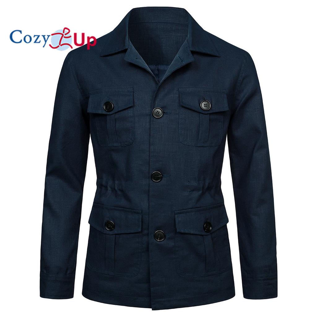 Cozy Up Винтажные мужские куртки с несколькими карманами, пальто, уличная куртка-карго в стиле милитари Chaquetas, ветровка больших размеров, мужская одежда