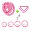 Pink Wings of Romance Chastity Cage Cock Cage Urethral Chastity Device Whit 4 Ring SM Sex Toy Peins Plug Chastity Belt for Men