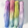 100pcs DIY Colorful Twisted Stick Plush Folding Stick Gradient Twist Stick Ribbon Bar Strip Iron Wire Thread DIY Handmade Toys