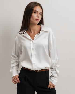 Рубашка с рукавами со сборкой Modalinda 46353 36 белая