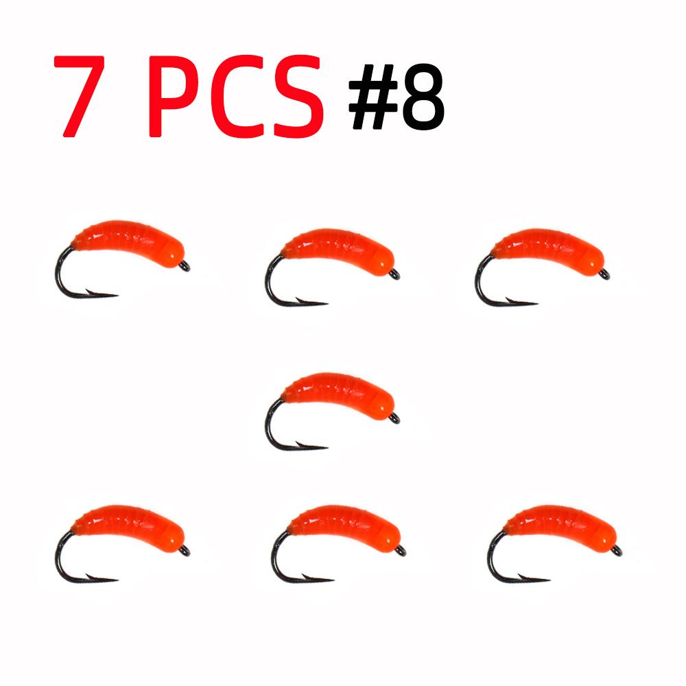 Светящаяся вольфрамовая бусина Bimoo, нимфа, быстро тонущая приманка для ловли форели, крючок № 8