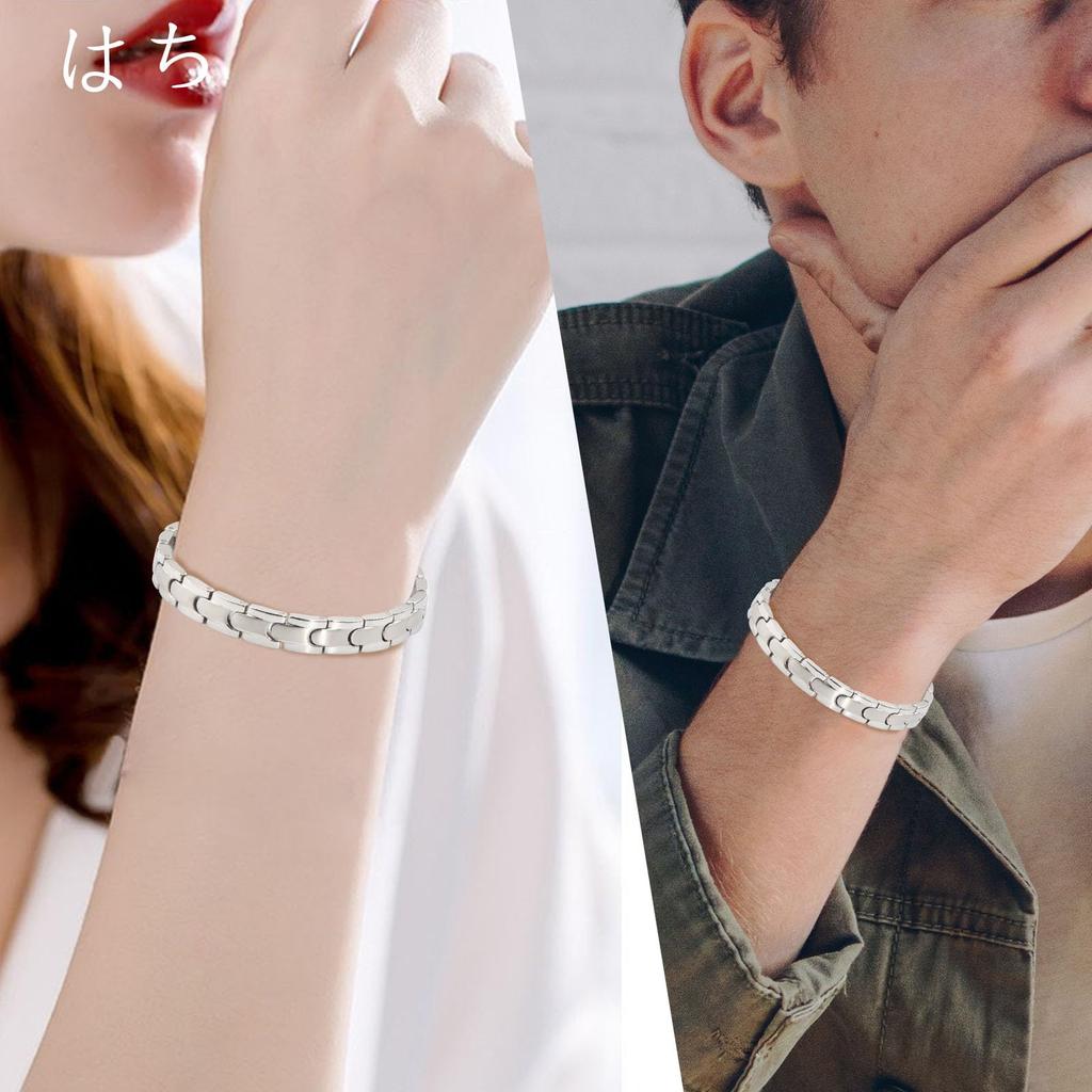 Германиевый браслет Магнитный браслет для снятия статического электричества Гематитовые украшения [Hachi] Мужские и женские (20см, Серебро)