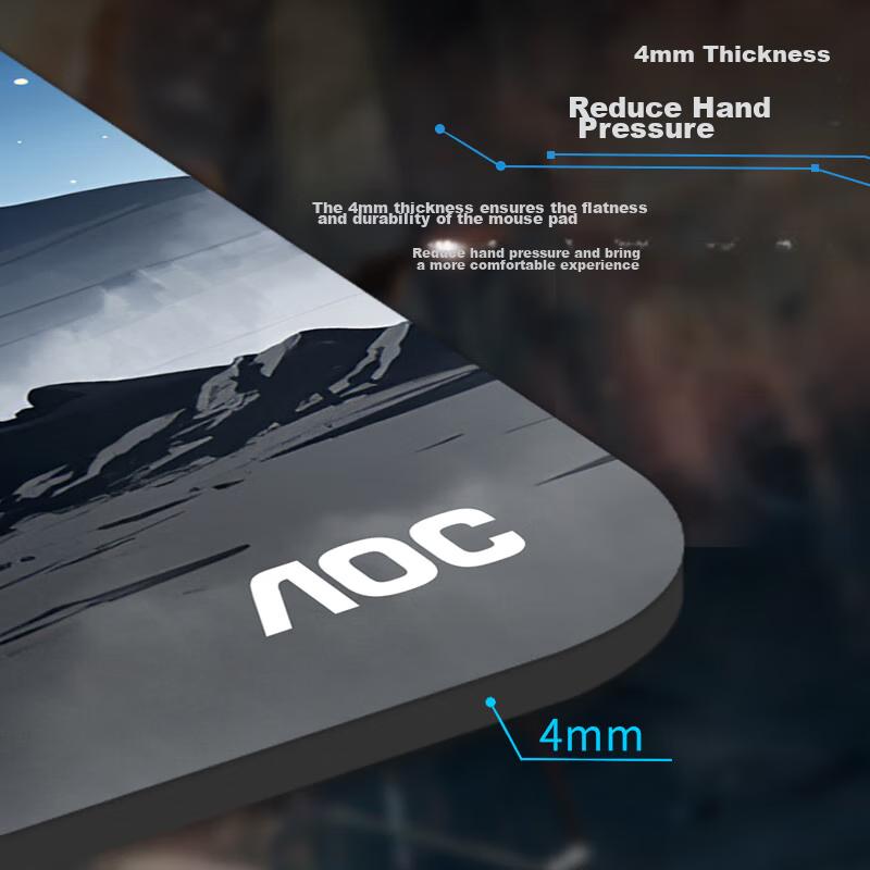 Mouse Pad Extra Large, 800*300*4mm Thickened with Locked Edges, Keyboard Computer Desk Pad, Blue, M130 Moon Explorer