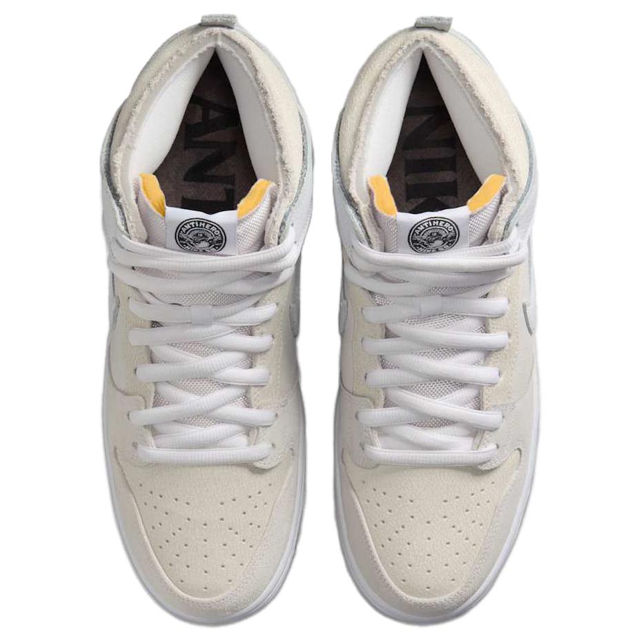 AntiHero x Nike Dunk High SB Серый волк Унисекс Кроссовки Белый Черный HM5837-100