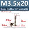 8.8 Grade Round Head Hex Socket Self-Tapping Screws M2-M4 Carbon Steel Bolts
