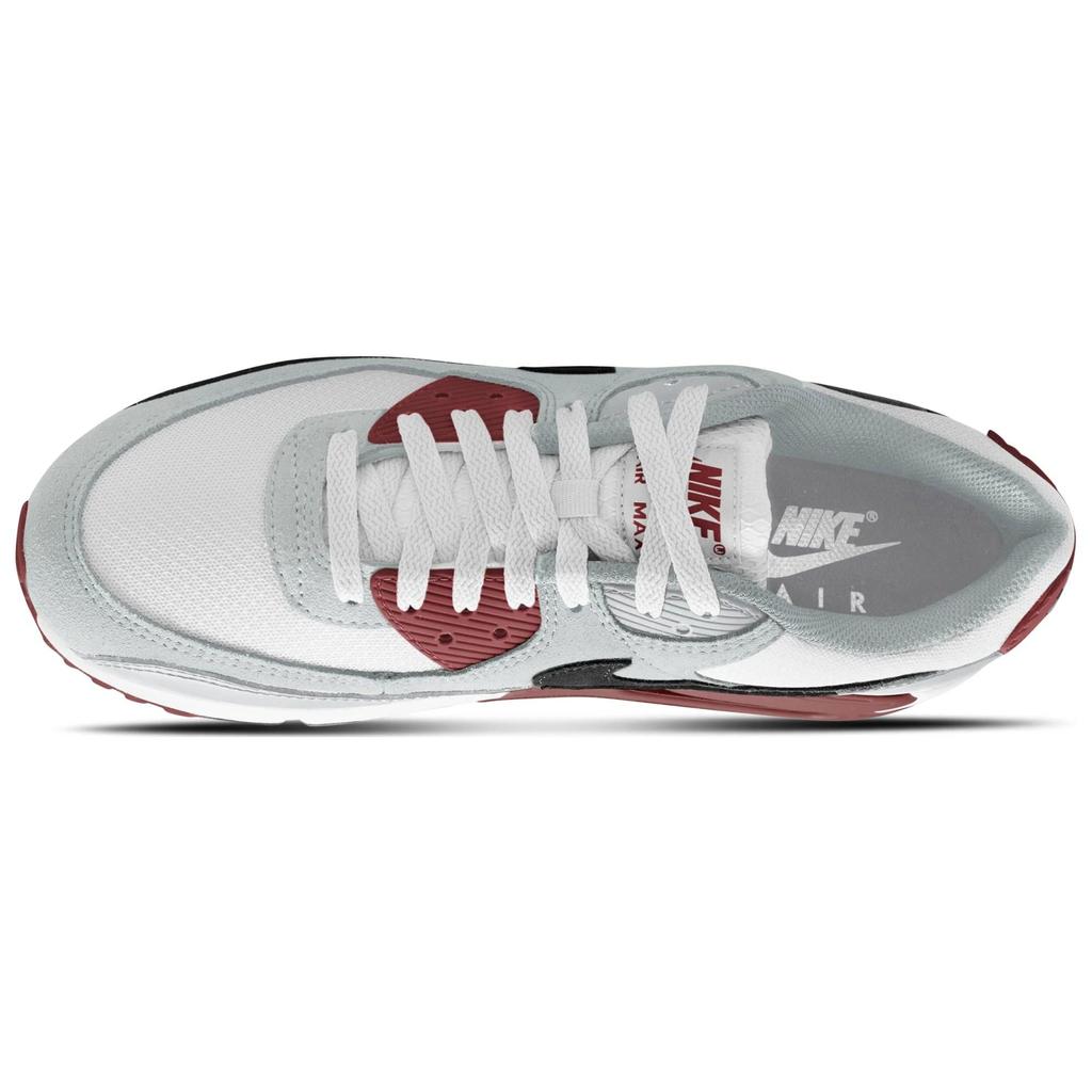 Nike Air Max 90 Dark Team Red Men Sneakers White Black Pure-Platinum FN6958-101