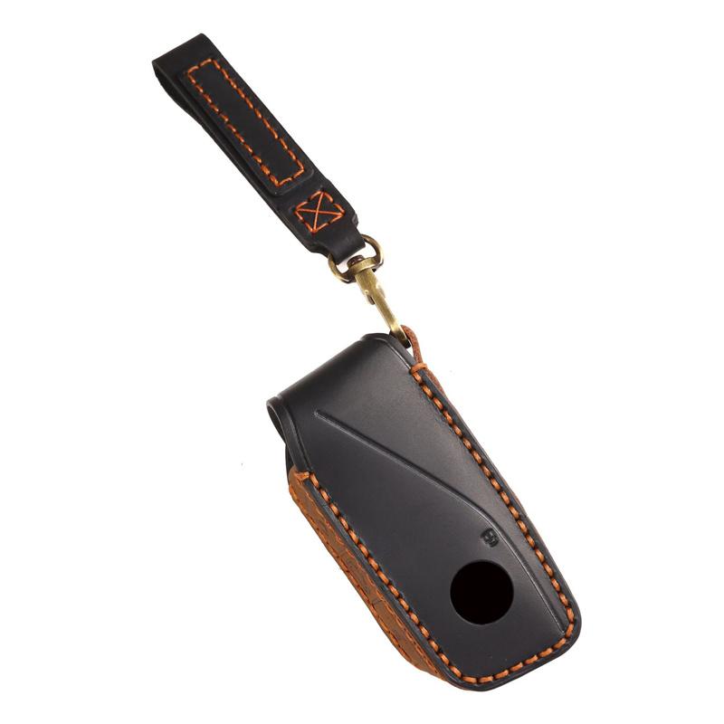 Кожаный чехол для ключей от машины, держатель для BMW Ix X7 I7 ​​XM 2023, брелок для ключей, автомобильные аксессуары, автомобильный Стайлинг, держатель, брелок в виде ракушки