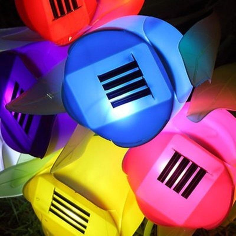 LED Solar Power Garden Lights Colorful Flower Tulip Lamp For Outdoor Landscaping Park Lawns Grasses Christmas Decoration